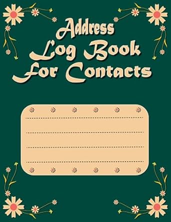 address log book for contacts 1st edition umme ayman b0ch2ppc3n