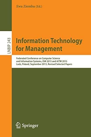 information technology for management federated conference on computer science and information systems ism