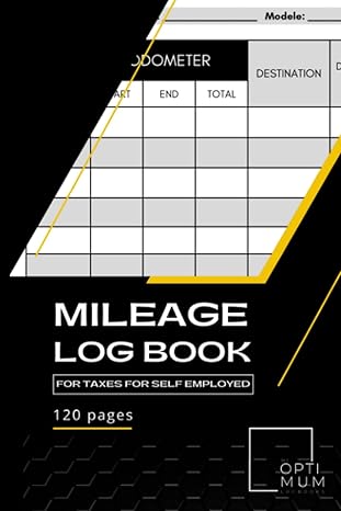 mileage log book for taxes for self employed auto mileage car tracker ideal for business owners to record and