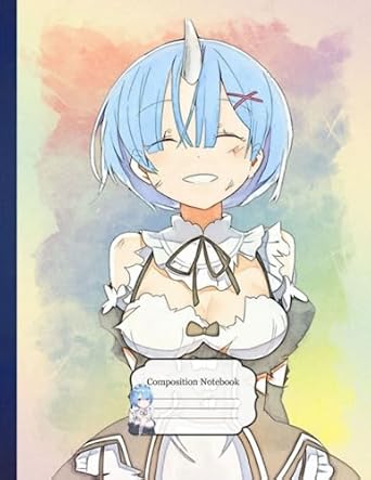 composition notebook rem re zero ram kanjii d70 8 5x11 inches 110 page diary subject planner college ruled
