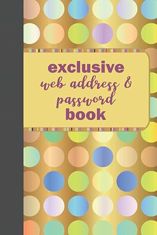 exclusive web address and password book multicolor polka dots internet password keeper log book alphabetical