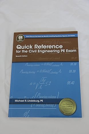 quick reference for the civil engineering pe exam 7th edition michael r. lindeburg pe 1591263832,