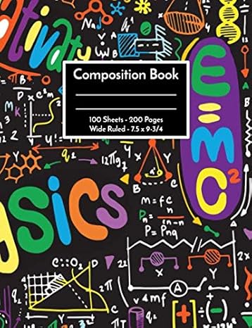 science composition book 100 sheet 200 page wide ruled notebook 1st edition journals by melody wynn