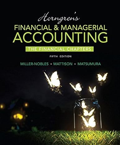 horngrens financial and managerial accounting the financial chapters plus myaccountinglab with pearson etext