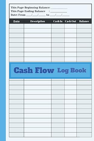 cash flow log book cash in cash out book cash tracker notebook ledger book daily cash flow log book small
