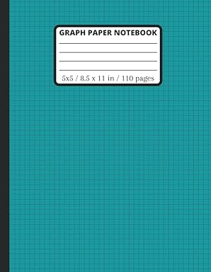 graph paper notebook quad ruled 5x5 5 squares per inch grid paper notebook grid paper for math and science