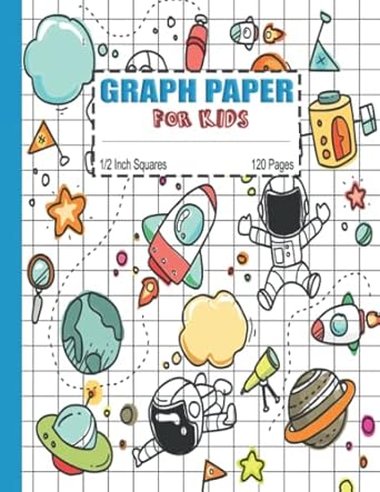 graph paper for kids 1/2 inch squares grid paper notebook for math and science students graph paper for