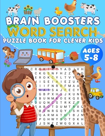brain booters word search puzzle for clever kids ages 5 8 100+ educational fun and challenging word search