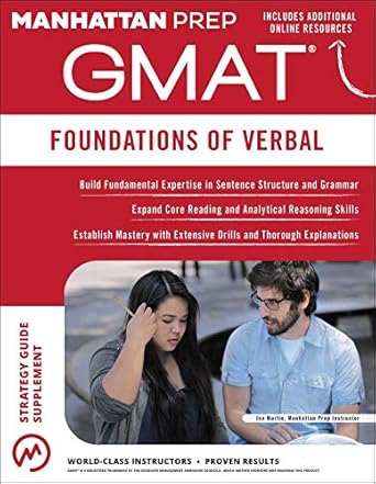 gmat foundations of verbal 6th edition manhattan prep 1941234534, 978-1941234532
