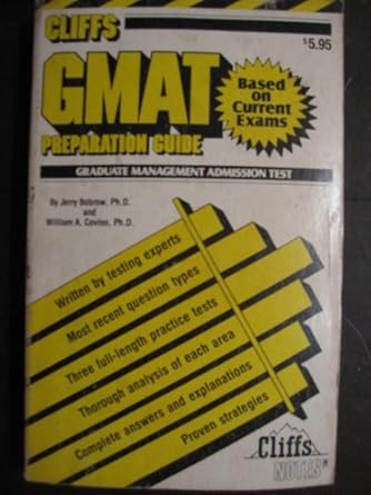 cliffs gmat preparation guide 1st edition bobro 0822020068, 978-0822020066