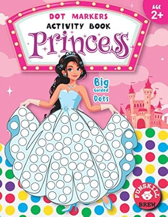 dot markers activity book princess cute princesses mermaids unicorns easy guided big dots do a dot page a day