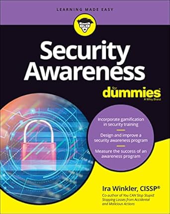security awareness for dummies 1st edition ira winkler 1119720923, 978-1119720928