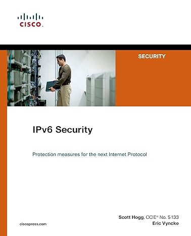 ipv6 security 1st edition scott hogg ,eric vyncke 1587055945, 978-1587055942