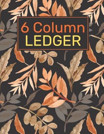6 column ledger blank six columns bookkeeping accounting record book to record finances expenses and income