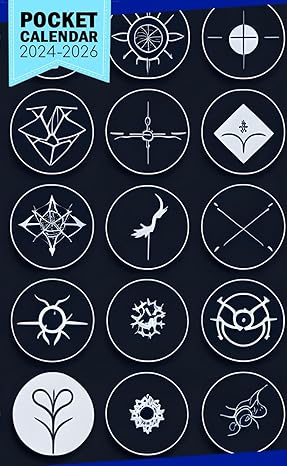 pocket calendar 2024 2026 with moon phase three year monthly planner for purse 36 months from january 2024 to