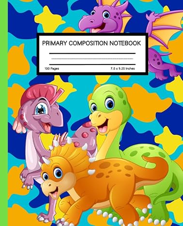 dinosaur composition notebook primary mid lined notebook kids learning tool creative expression writing