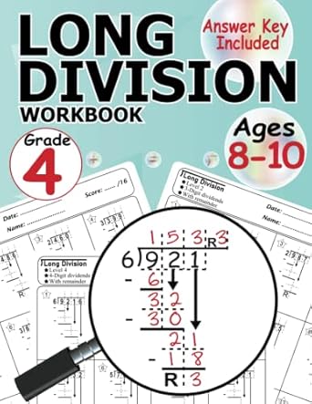 long division workbook grade 4 grade math workbooks long division with and without remainders divide two