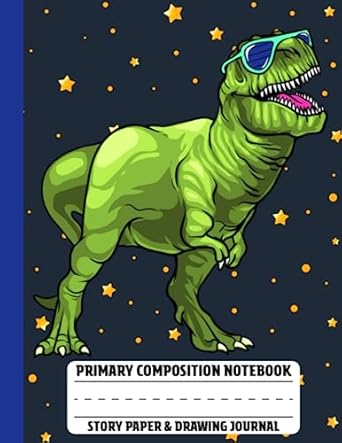 primary composition notebook story paper and drawing journal dinosaur theme story journal with picture space