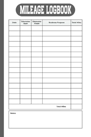 mileage logbook auto mileage record book to track your daily mileage for taxes car and vehicle mileage