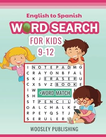 english to spanish word search for kids 9 12 + word match game practice spelling learn vocabulary in two