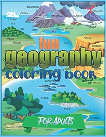 fun geography coloring book for adults entertaining geography book 1st edition patrice cledo 979-8562077875