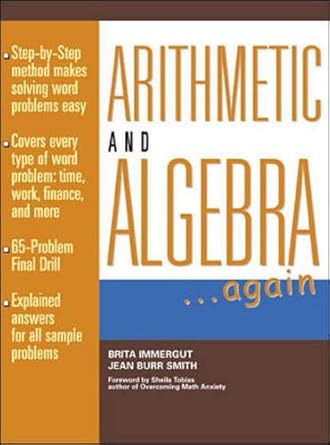 arithmetic and algebra again 1st edition brita immergut, jean burr smith 0070317208, 978-0070317208