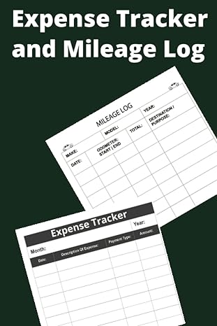expense tracker and mileage log 6x9 tracker for business or personal taxes mileage journal for drivers record