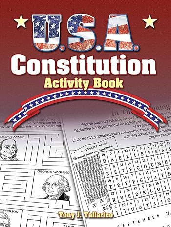 u s a constitution activity book 1st edition tony j tallarico jr 048680934x, 978-0486809342