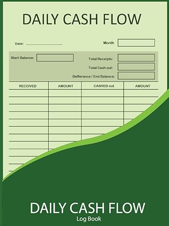 daily cash flow log book recording income andexpenses transactions cash monitoring and tracking on a daily