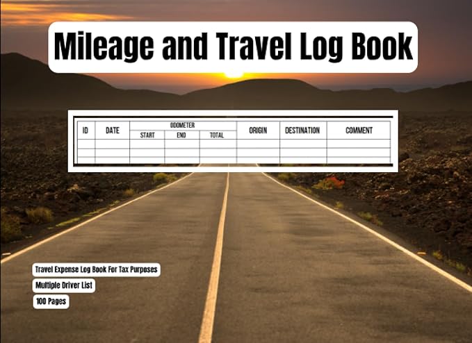 mileage and travel log book for tax purposes ideal for businesses with multiple drivers using the same