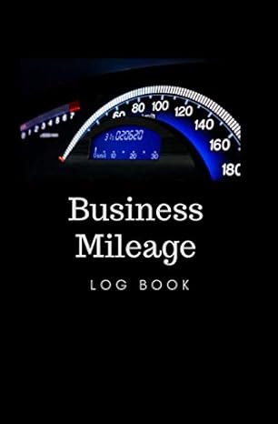 mileage tracker log book vehicle mileage keeper tracker for expense taxes business or person notebook / blue