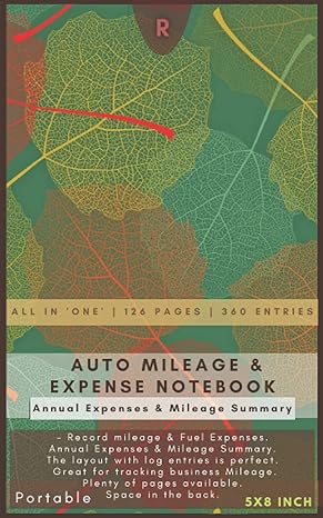 mileage log book mileage and expense logbook with odometer tracker for taxes 360 trips 126 pages easy to door