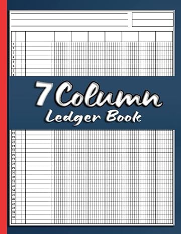 7 column ledger book accounting ledger book for bookkeeping columnar pad journal notebook / income and