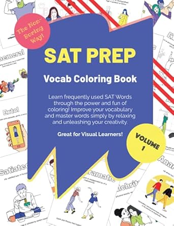 sat prep vocabulary coloring book great for visual learners volume 1 1st edition alicia brooks 979-8500496263