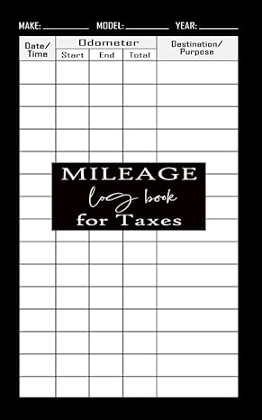 mileage log book simple automotive daily tracking miles record book awesome for business or personal taxes