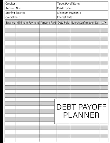 debt payoff planner simplify your finances manage debts and credit cards achieve financial freedom with this