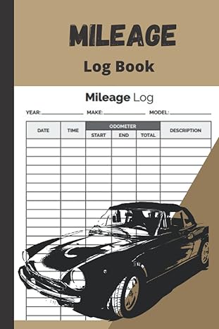 mileage log book vehicle mileage notebook monthly auto planner tax recording includes expense tracker 1 000+
