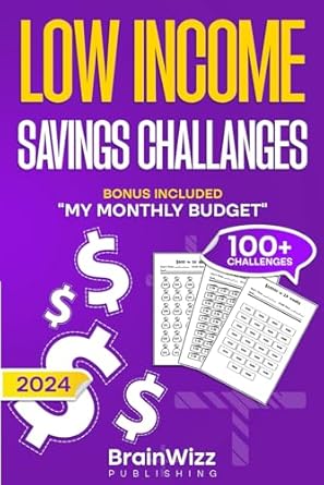 low income savings challenges tracker book track your way to financial success with 100+ easy daily and