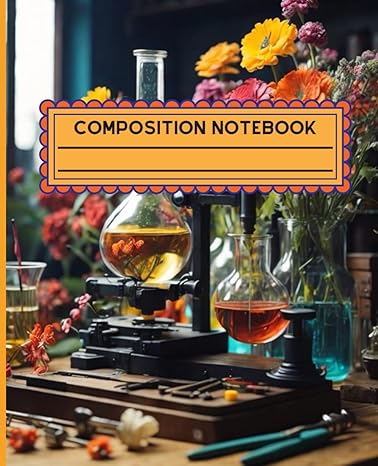 vintage aesthetic science lab tools composition notebook writing journal for school college work sketching