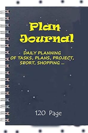 plan journal 6x9 120 pages plan journal taks and shopping 1st edition j ouz 979-8637404667