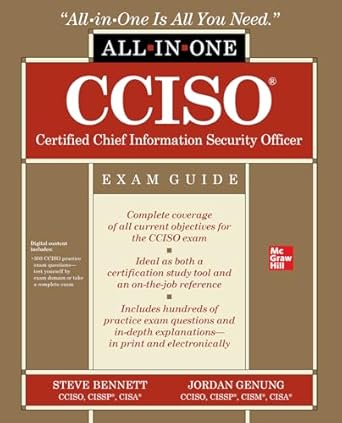 cciso certified chief information security officer all in one exam guide 1st edition steven bennett ,jordan