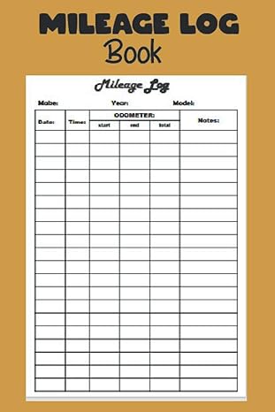 mileage log book vehicle mileage journal track your daily mileage for taxes business and personal truck or
