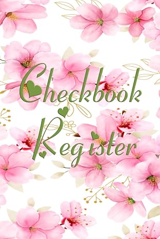 pink flower notebook checking account transaction register book for small business and personal use checkbook