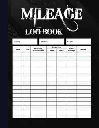 mileage log book auto mileage expense record log book for taxes track odometer for personal or small business