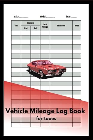 vehicle mileage log book for taxes simple auto mileage log book for self employed / business owners daily