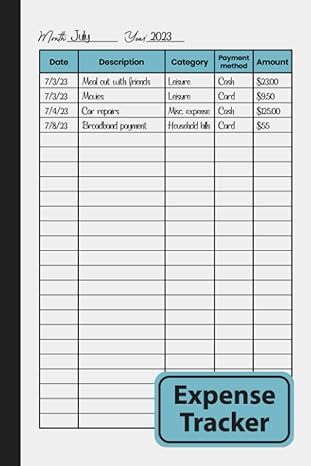 expense tracker personal and household spending log book with end of month review 1st edition daisy frost