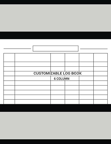 customizable log book 6 column simple large multipurpose with 6 columns to track daily activity time