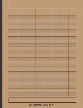 customizable log book 8 column blank sheet journal multipurpose personal and business track credit inventory