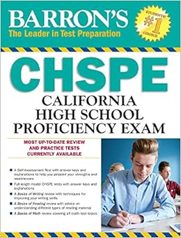 chspe california high school proficiency exam ninth edition sharon weiner green m.a., michael siemon, lexy