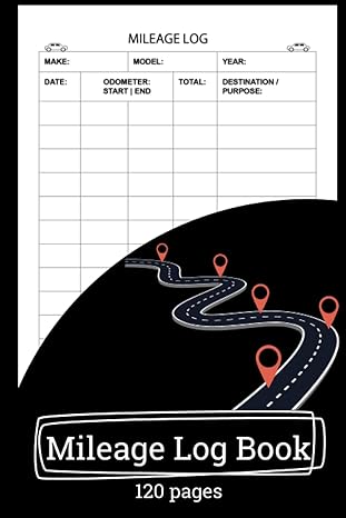 mileage log book driving record notebook for business expenses and tax tracking car truck or other automobile